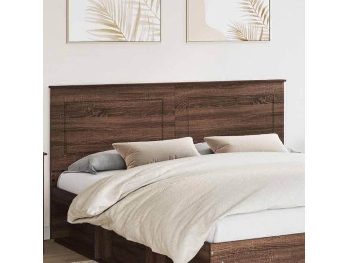 Verstellbares Kopfteil aus Ingenieurholz in Eiche braun 100 cm, Wandmontage im minimalistischen Design und pflegeleicht.