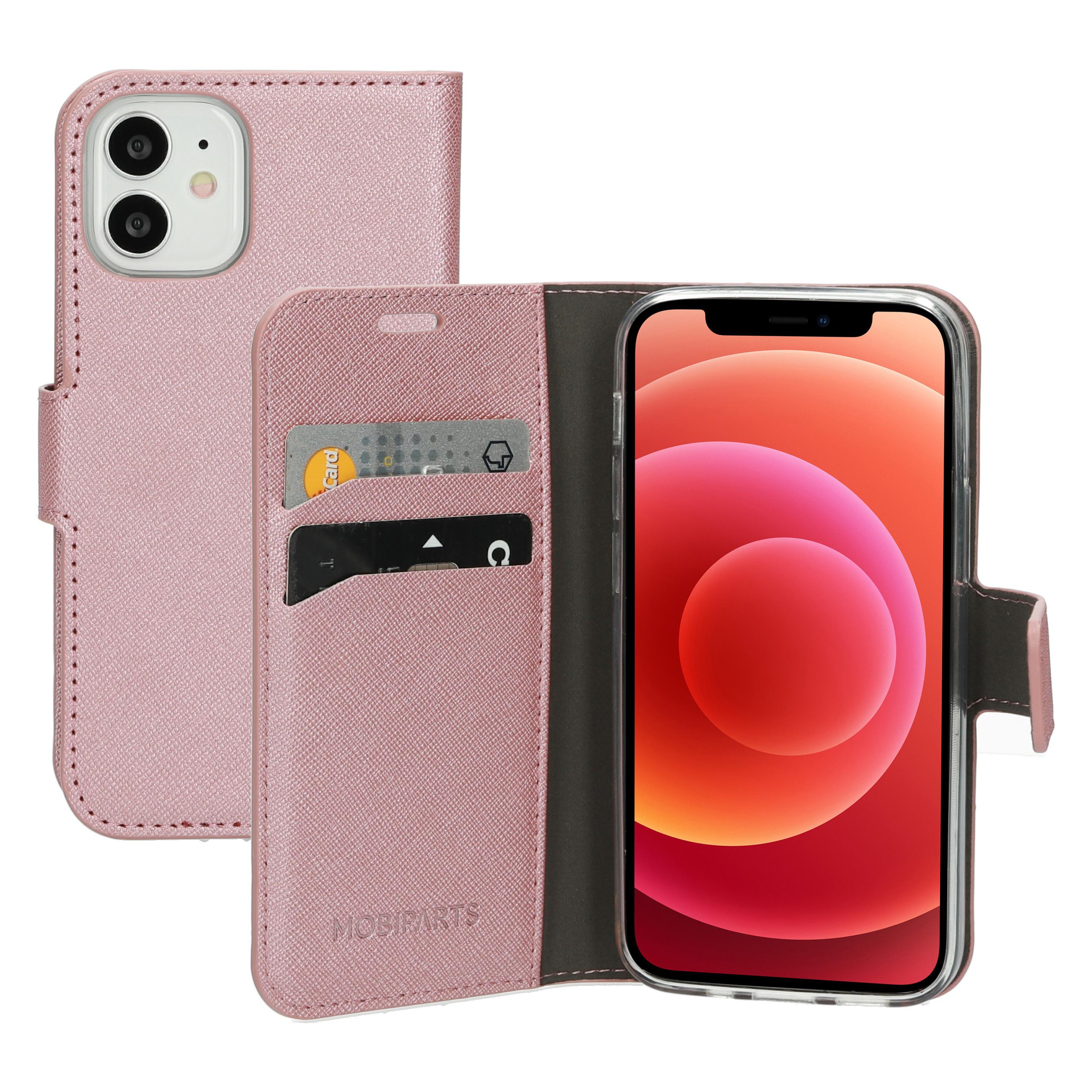 Mobiparts Saffiano Wallet Case Apple iPhone 12 Mini Pink (Apple iPhone 12 mini) (MP-108528)