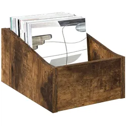 vidaXL LP Plattenbox (Platten), CD- & Schallplatten Aufbewahrung, Braun