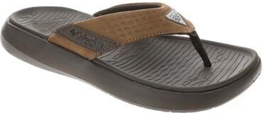 Columbia Boatside Flip Lea - Mens 12 Brown Sandal Medium