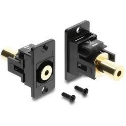 DELOCK Panel Mount Klinkenbu 3,5mm 4 Pin > Klinkenbu schwarz