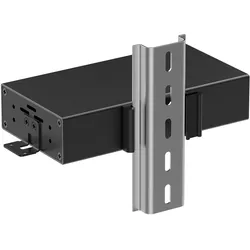 InLine Industrial 4-Port USB PoE Hub (3x USB-A / 1x USB-C) (USB-C, 4 Ports), Dockingstation + USB Hub, Schwarz