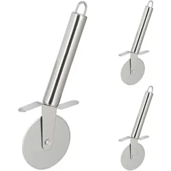 Relaxdays Pizzaschneider 3er Set Silber