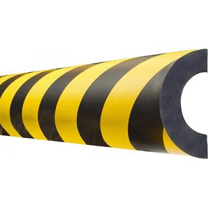 Moravia Schutzprofil Bogen, magnetisch, 1m Länge, schwarz / gelb, 125 x 67mm, Rohrschutz