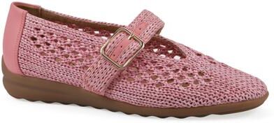 Women's Cordette Mary Jane Flat by Cliffs in Peach Fabric (Size 11 M)