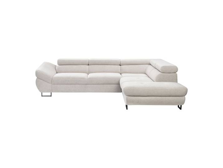 Canapé d'angle convertible OCTAVE tissu Curio grège droit