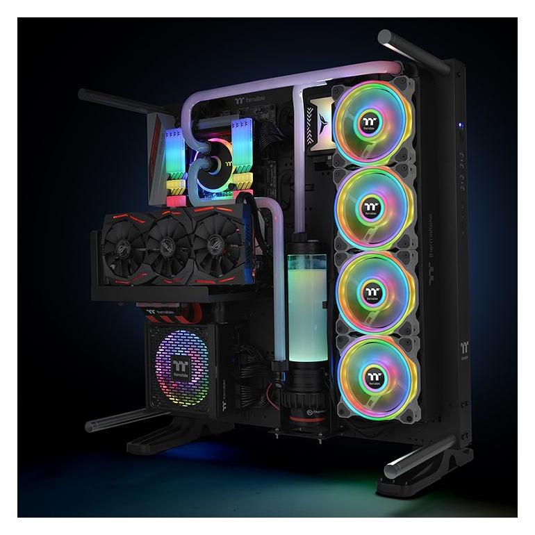Thermaltake Riing Quad 14 RGB Weisse Edition (140 mm, 3x) (CL-F101-PL14SW-A)