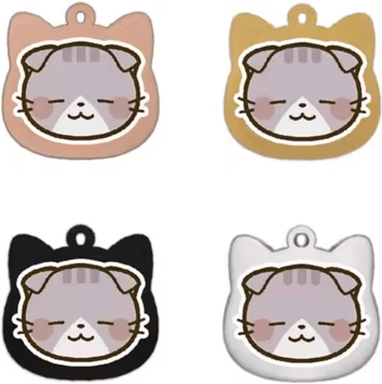 Inspire Curations PawPrint Personalized Stainless Steel Pet ID Tag 5 black