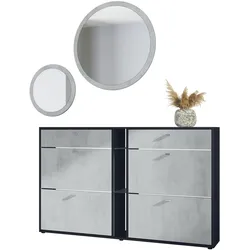 GARDEROBE Florence Beton Oxid Optik