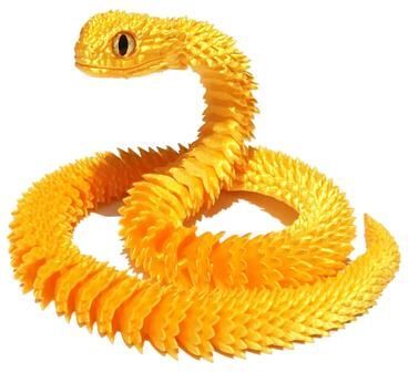 Useful Little Things 3D Printed Snake Movable Joint Simulation Figurine Creative Desktop Ornament New Year Gift And Fidget Craft Toy 03 23.6 In