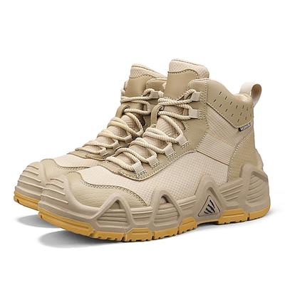Beige High-Top-Sportschuhe für Herren – robuste taktische Wanderstiefel für Outdoor-Abenteuer
