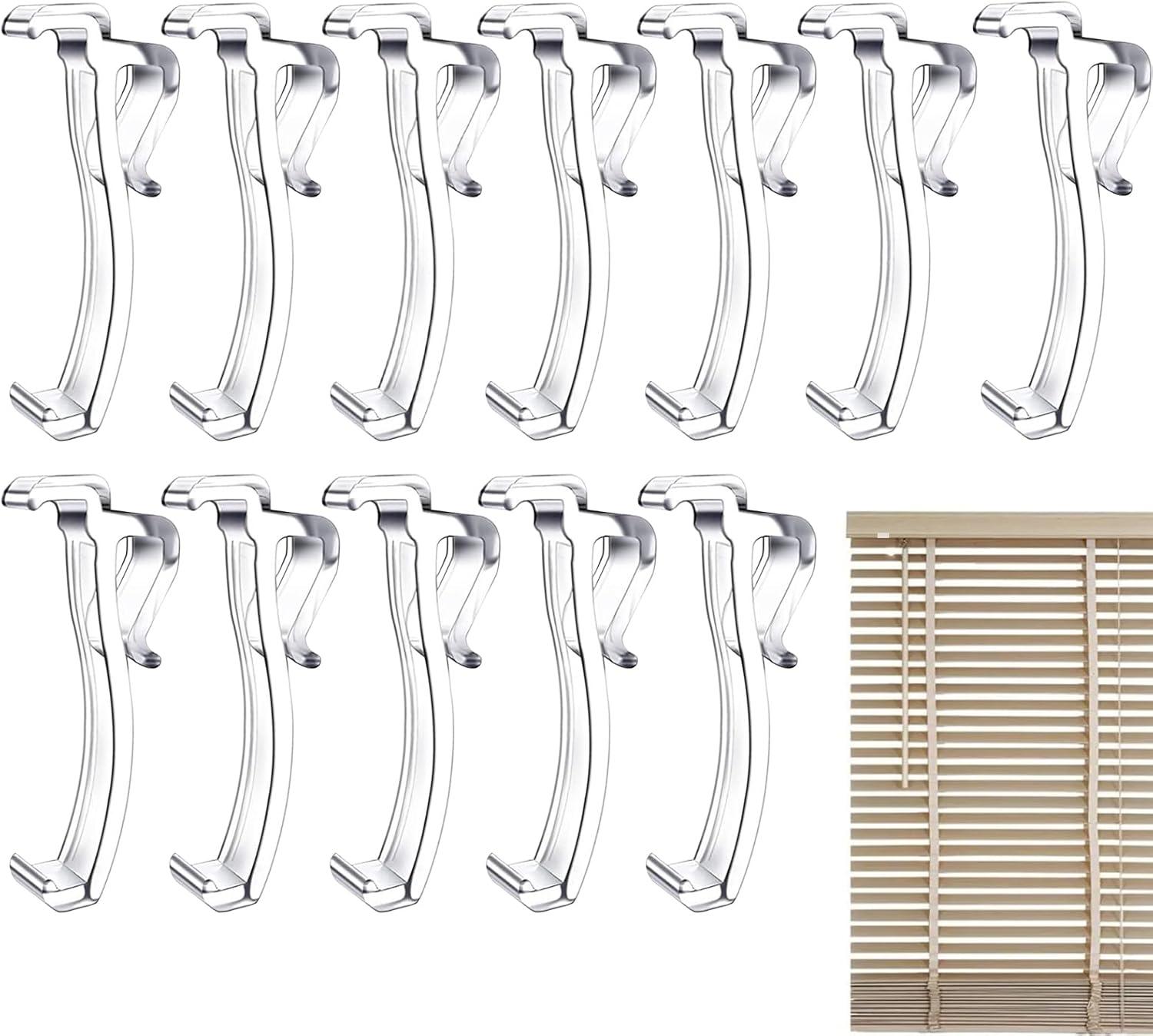 Gardinenclips 12 Stück | Halterungen für Fensterdekoration, Haltebügel für Möbel und Badezimmer, geeignet für Camping und Outdoor