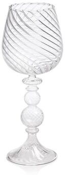Zodax Rialto Twisted Optic Red Wine Glasses, Set of 4