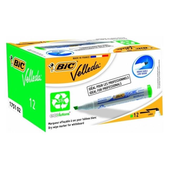 Bic Whiteboard Marker Velleda, 3.7-5.5 mm Chisel tip, green 1 pcs. (1x) (41922604)