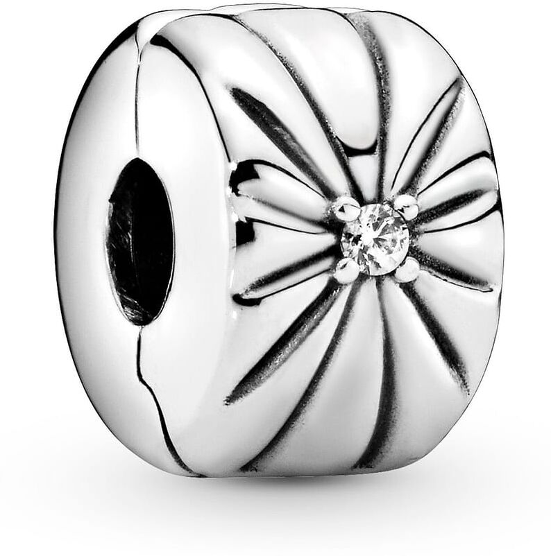 Charm Pandora Clip Soleil Scintillant Argent Femme