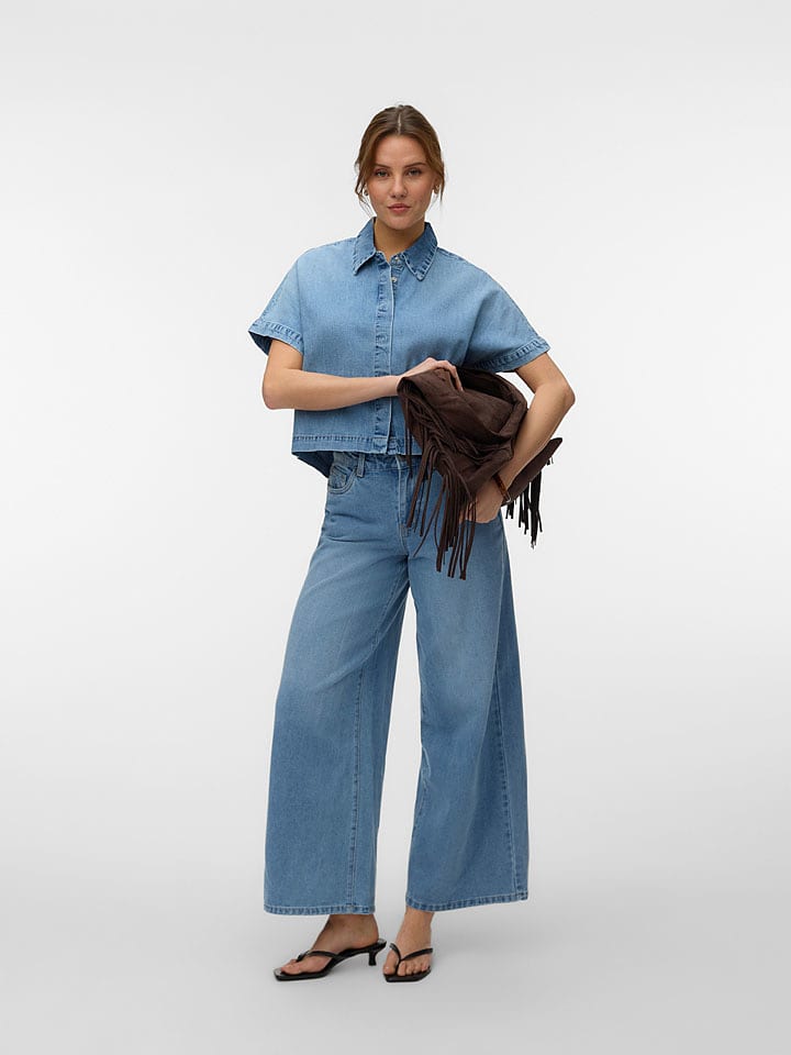 Vero Moda Jeansbluse in Hellblau - L