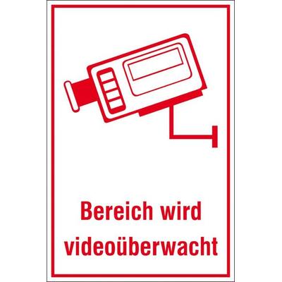 SafetyMarking 51.G5025 Hinweisschild Bereich wird videoüberwacht Aluminium (B x H) 200 mm x 300 mm 1 St.