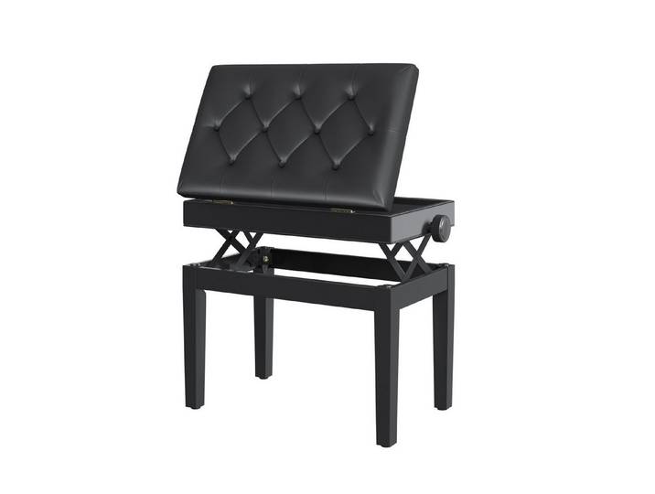 MC Star Klavierbank mit Stauraum und Höhenverstellung 54,5x33x48-58cm (ideal als Schminkhocker für Musikliebhaber)