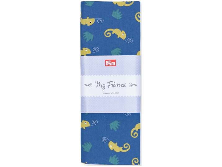 Strickgarn DMC Knitty 4 himmelblau 50gPrym Stoff Camelo 2B blau/senf