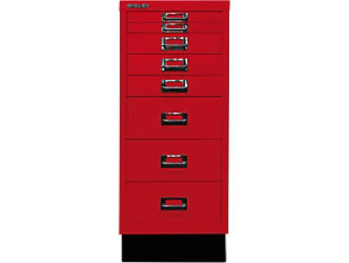 Bisley Schubladenschrank 8 Schübe Kardinalrot 279 x 380 x 590 mm