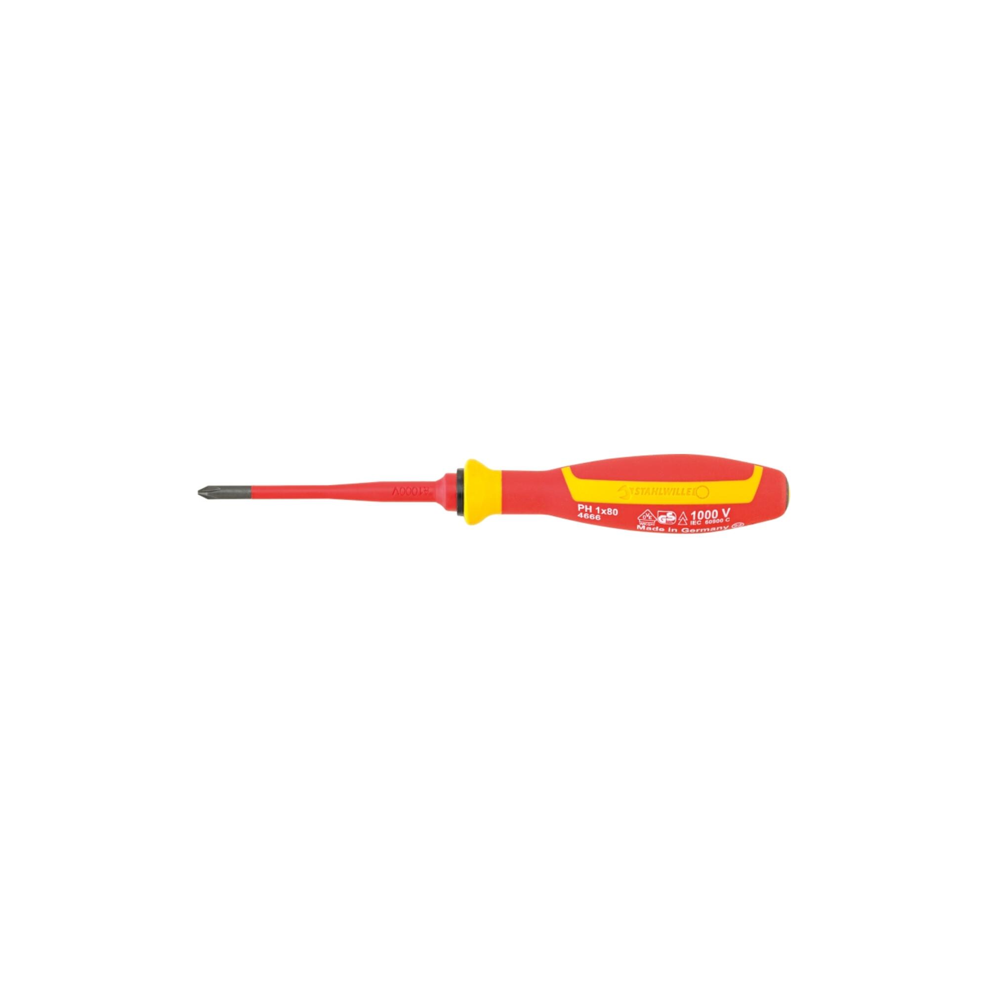 Stahlwille VDE-Kreuzschlitzschraubendreher Gr. PH1 L.80mm (46663001)
