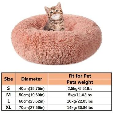Uplift Essentials Deep Sleep Calm Comfort Plush Donut Bed pink Mc m
