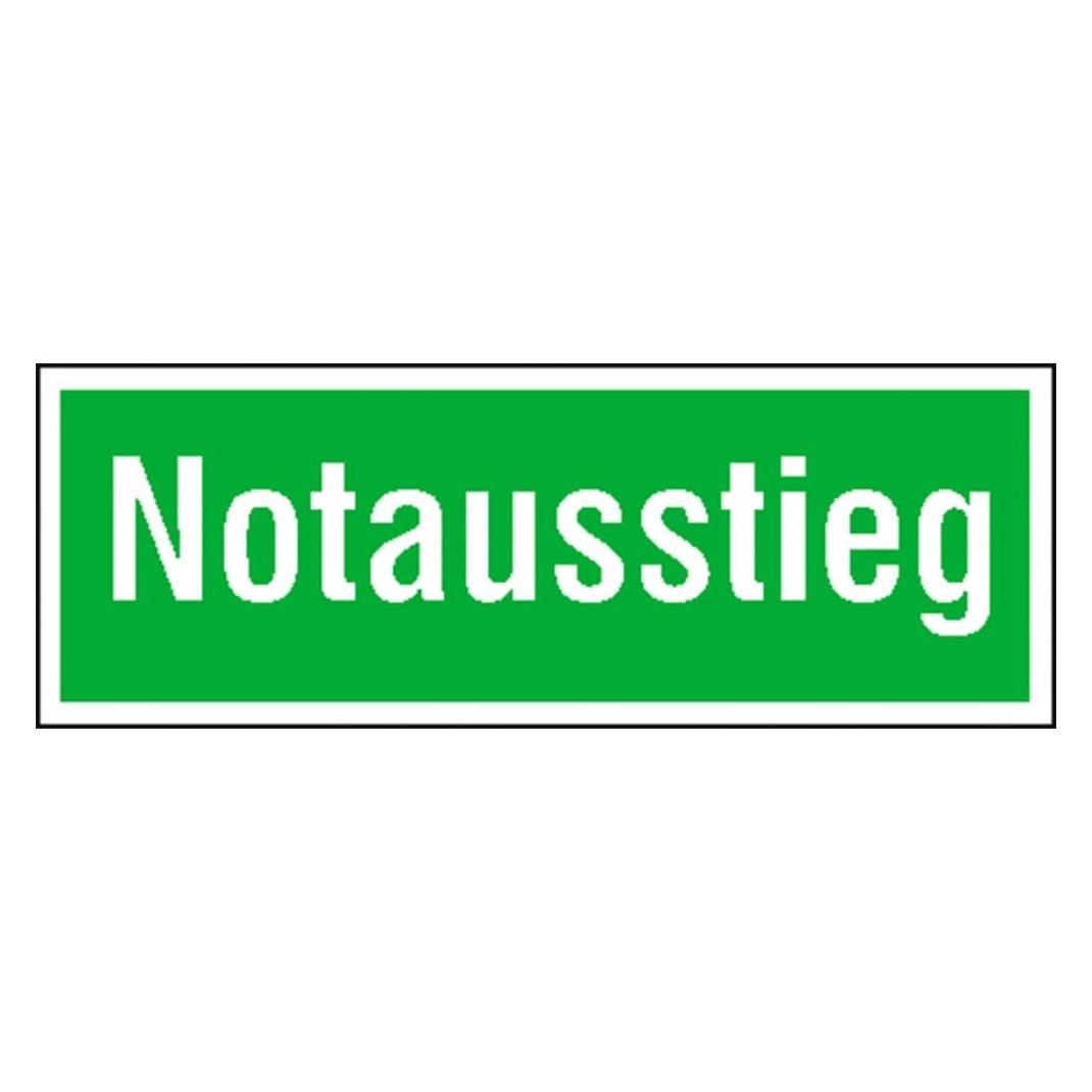 Magni Sicherheitsschild Alu Notausstieg 300x105 (4044589054357)