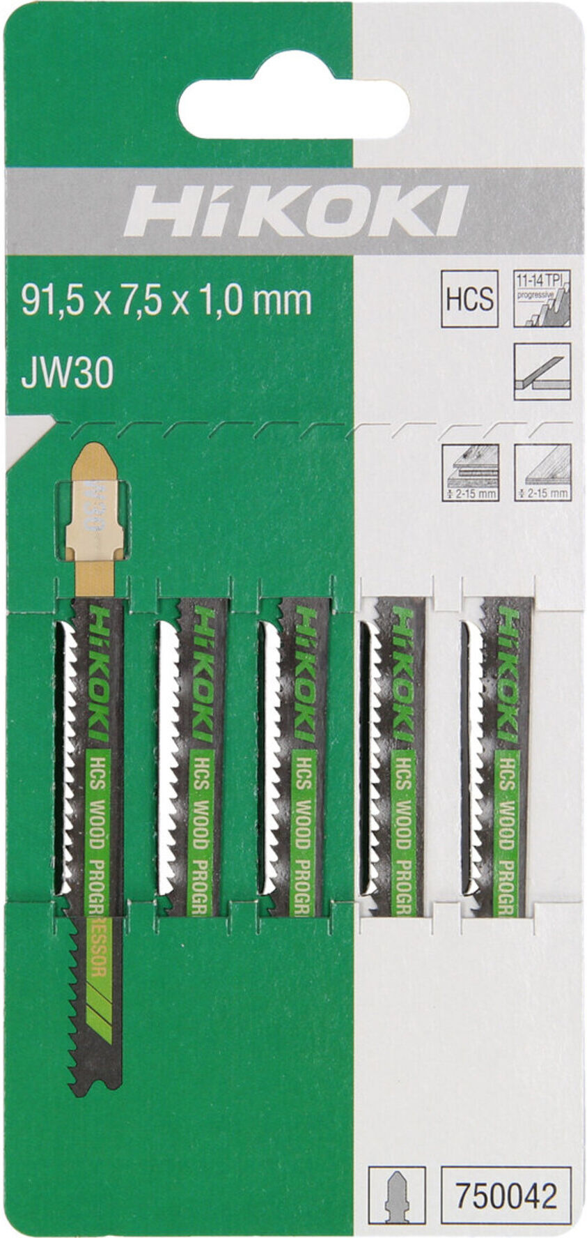 HiKOKI Stichsägeblätter JW30/T119B 5er Holz HCS (750042)
