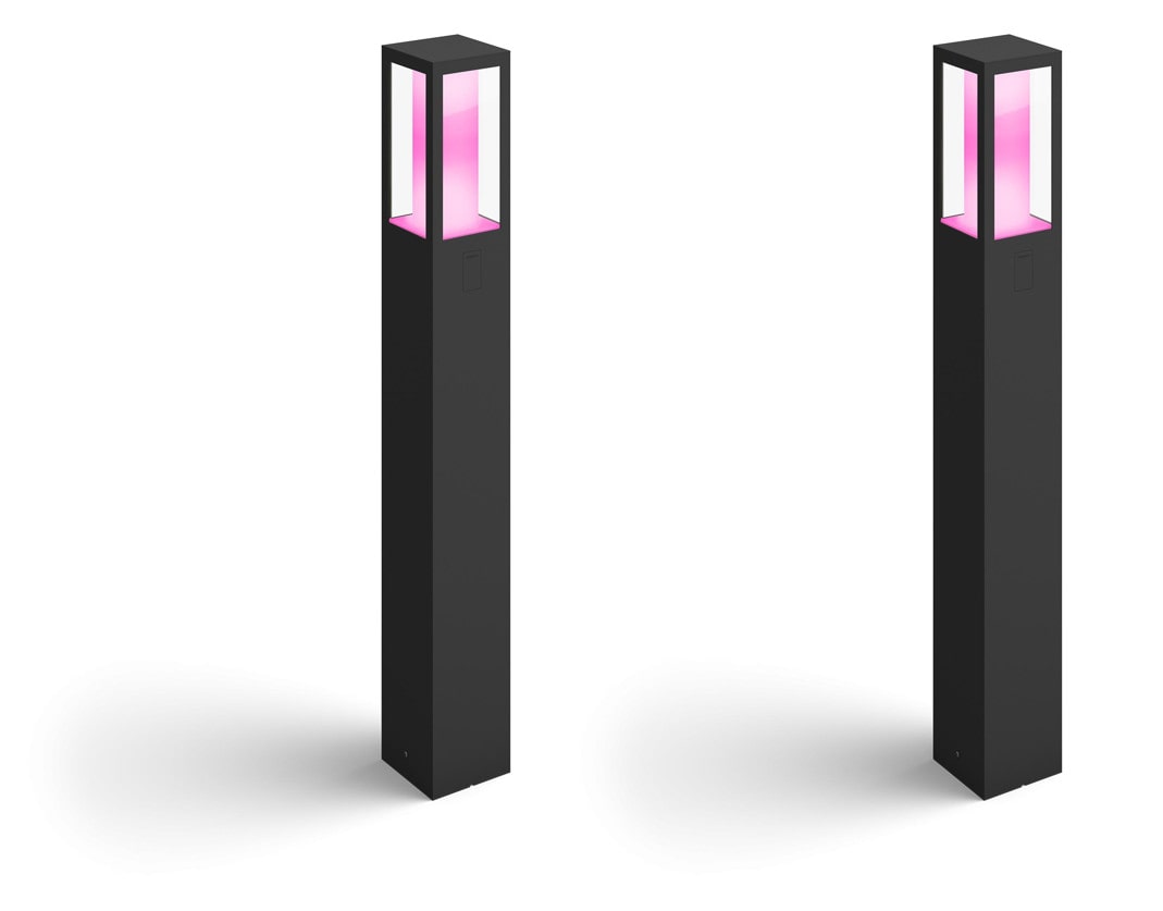 Philips Hue White & Color Ambiance Impress Wegeleuchte Outdoor schwarz 2er Pack KY01-19R/2erPack