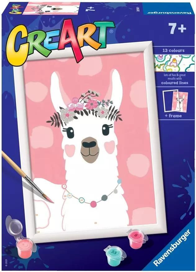 Ravensburger CreArt Schilderset Kleuren bij nummer Geen drama lama