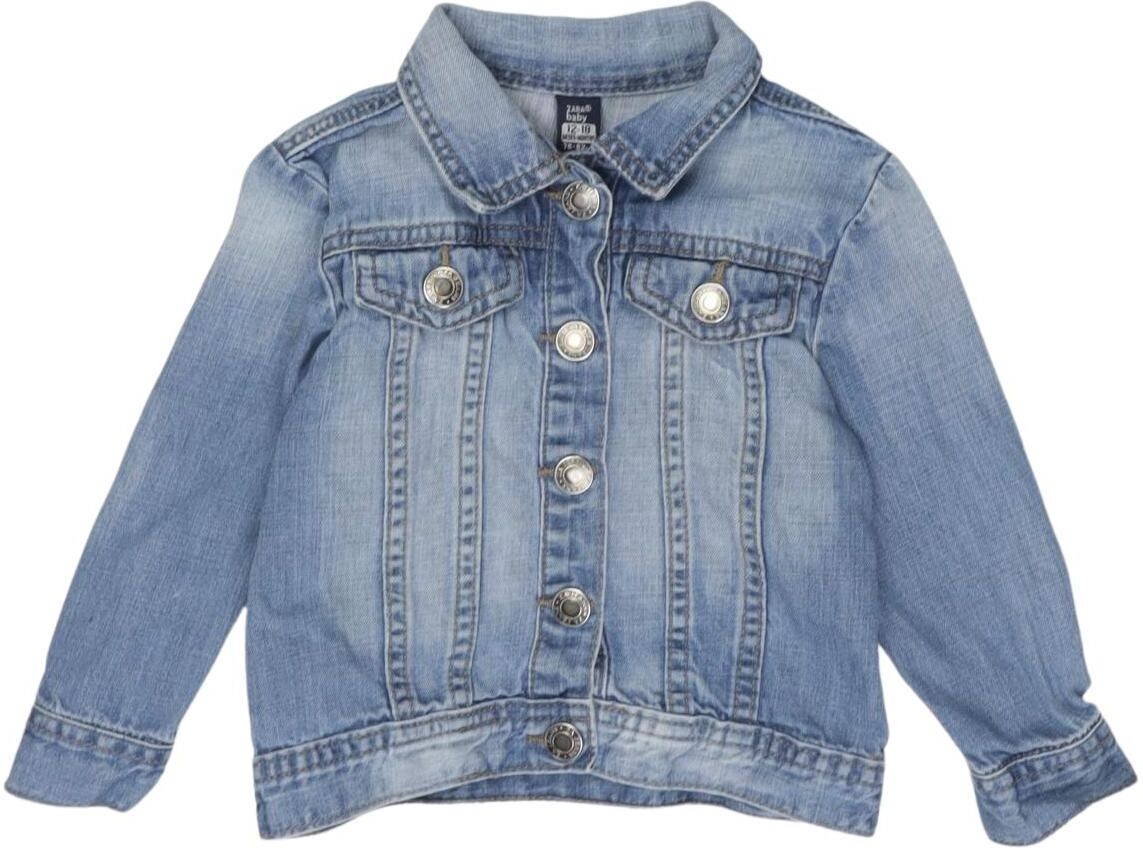 Zara Mädchen Jacke oder Mantel, Hellblau, Gr. EU 74, Baumwolle - Second Hand