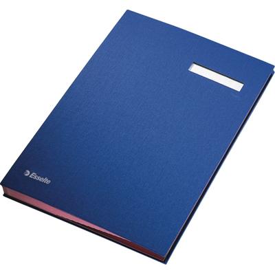 Esselte Unterschriftsmappe A4 PP 20 Fächer blau Packung mit 12 Stück