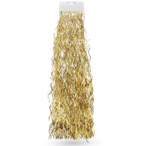 TK-Gruppe Lametta 98416, glatt, gold, Streifen, aus Kunststoff mit Stanniol-Effekt, 25 cm