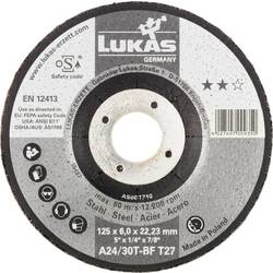 LUKAS-ERZETT AS001710V9802 T27 125x6,0x22,23 Schruppscheibe Durchmesser 125 mm Bohrungs-Ø 22.23 mm Stahl 10 St.