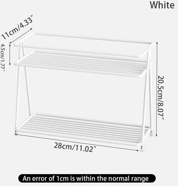 Discount Dollar Deals Cup Holder, Double Layer Tea Room, Desktop Storage Rack For Water Cups white