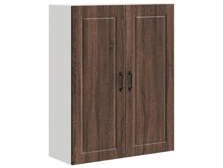 IBUQDDV Wandschrank Porto Braun Eichen-Optik 80 x 31 x 100 cm Holzwerkstoff, Wandmontage, geräumige Fächer, Ablagen, Innenbereich, Küche, Vorräte, Geschirr