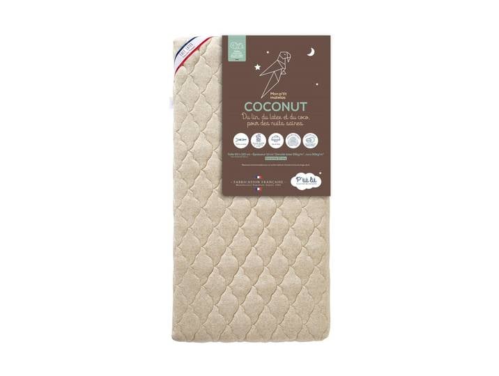 Matelas bébé déhoussable et réversible coco + latex 70x140