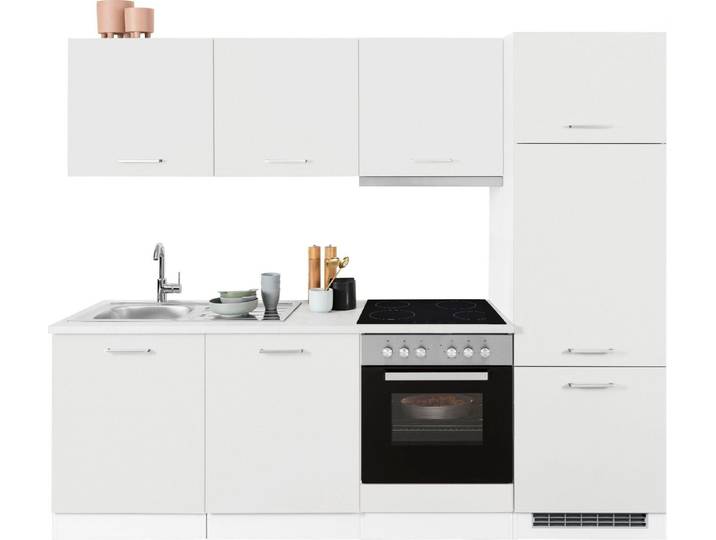 KOCHSTATION Küchenzeile KS-Visby, ohne E-Geräte, Breite 240 cm für Kühlschrank und Geschirrspüler