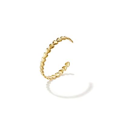 Armspange ADELIA´S "Armspange mit Herzmotiv aus Edelstahl", gold (goldfarben), Armbänder, Damen, Edelstahl, Armspange, Modischer Modeschmuck mit einer glänzenden Reihe kleiner Herzen