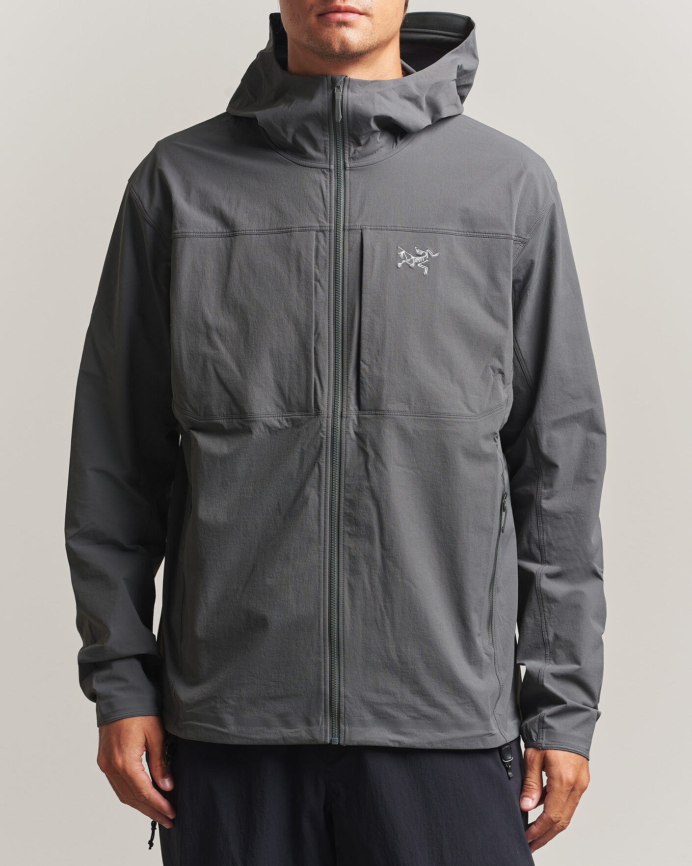 Arc'teryx Gamma Lightweight Softshell Hooded Jacket Cloud men M Grå