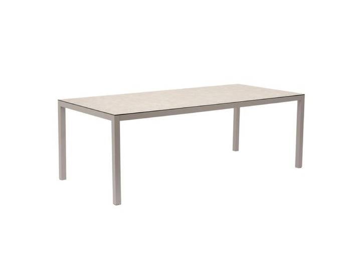 OUTLIV. Gartentisch 220x100cm Aluminium/Glaskeramik Sand