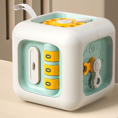 Uplifted Trends Montessori Sensory Busy Board Fidget Educational Toy For Toddlers Baby Skill Development Cube For Boys And Girls green