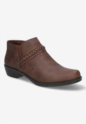 Women's Jalia Booties by Easy Street in Brown (Size 11 M)