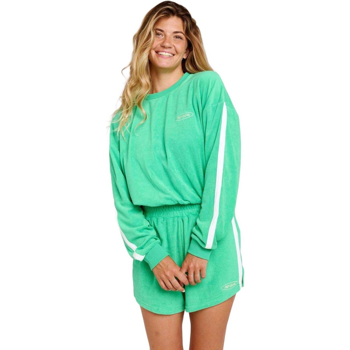 RipCurl High Tide Terry Crew green (0060) L 076WFL-0060-L
