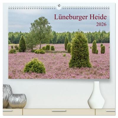 Lüneburger Heide (hochwertiger Premium Wandkalender 2026 DIN A2 quer), Kunstdruck in Hochglanz
