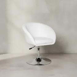 KADIMA DESIGN Loungesessel LIFT, Retro-Design, verstellbare Sitzhöhe, Trompetenfuß, in Schwarz oder Weiß