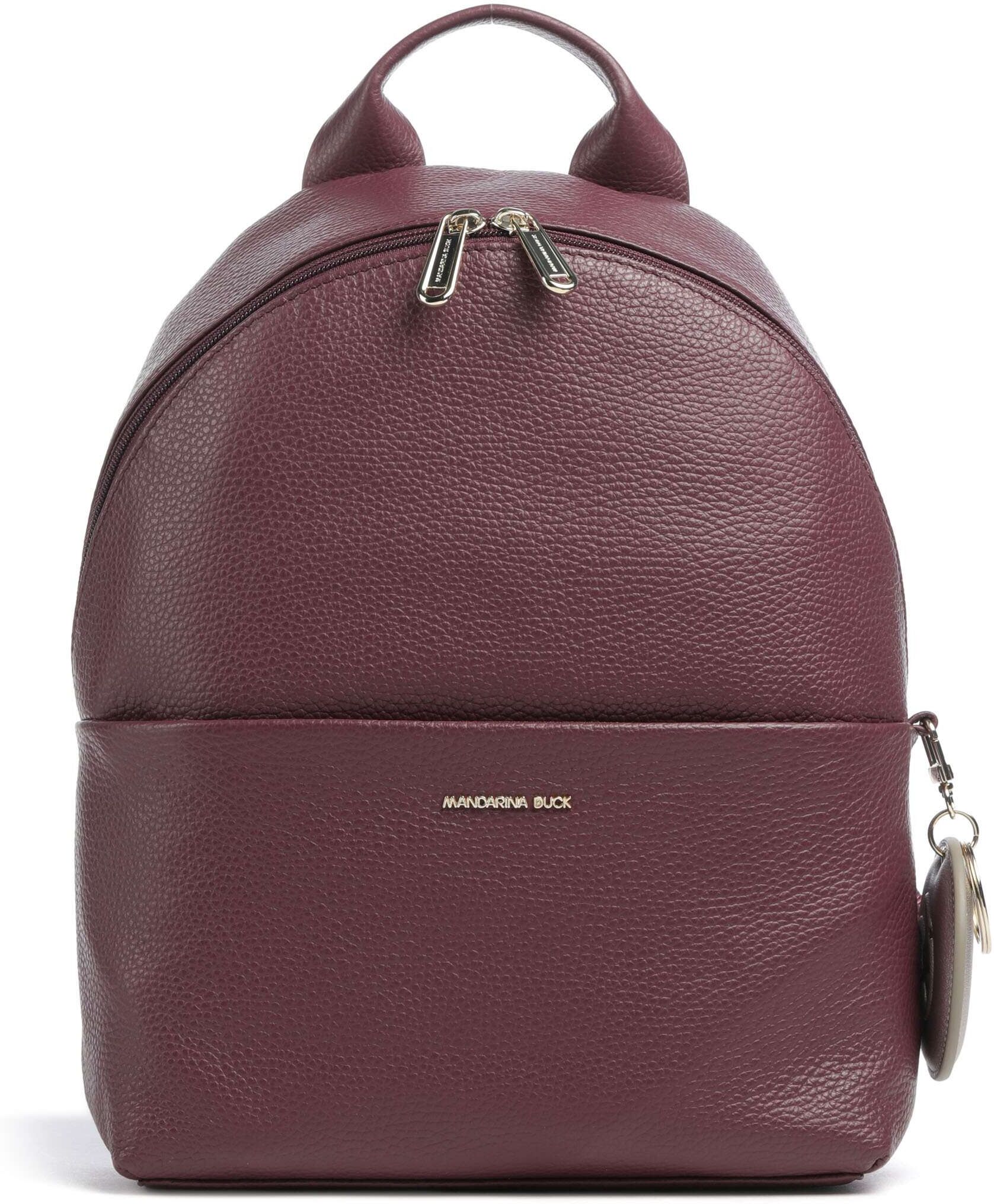 Mandarina Duck Mellow Leather Rucksack aus Leder, rot