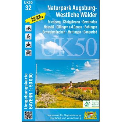 UK50-32 Naturpark Augsburg - Westliche Wälder, Sonstige von , Landesamt für Digitalisierung, Breitband und Vermessung, Bayern, 978-3-9877616-1-4
