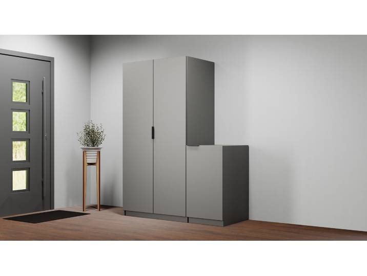 Schrank und Kommode in Einem - Schrank nach Maß von Pickawood Premium Dekore Basaltgrau