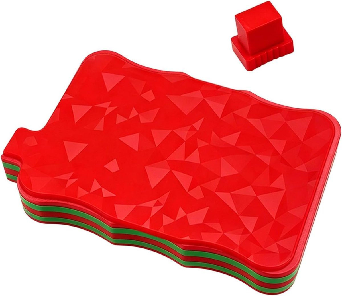 Rood Strass Dienblad Knutsel Organizer voor het sorteren van kralen met 3D-geprint oppervlak, 11 x 6,5 cm